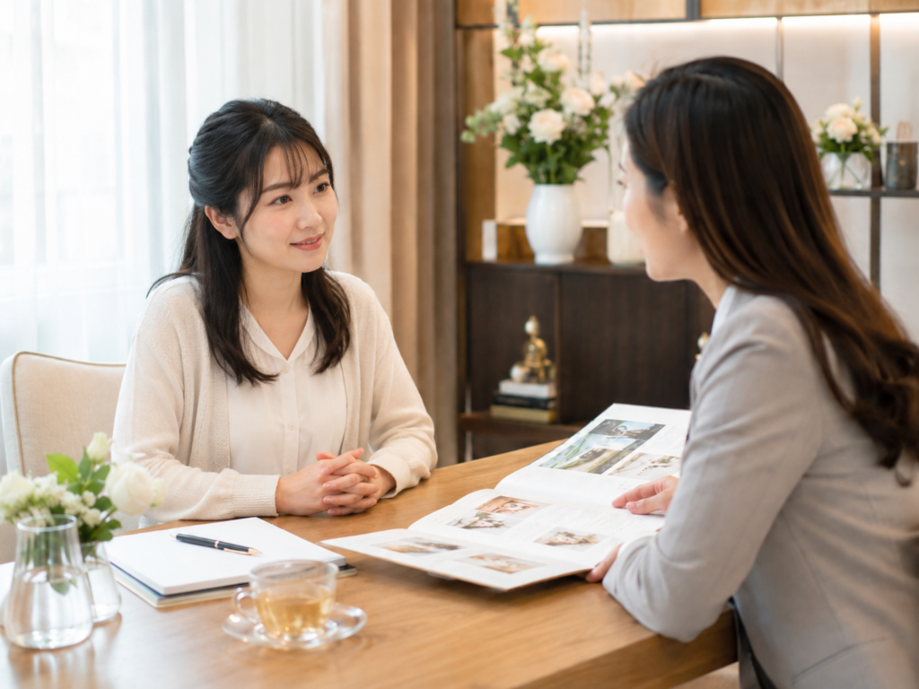 無料カウンセリングを受ける女性