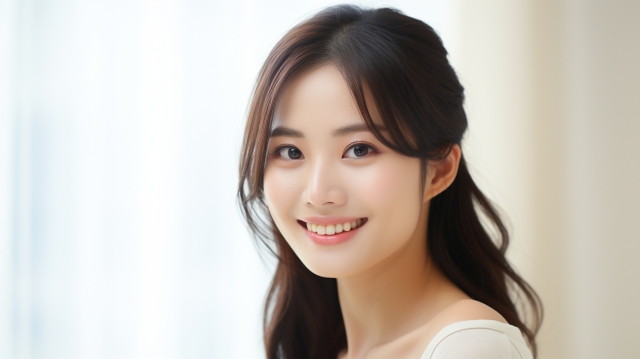 髪型とメイクを整える婚活女性