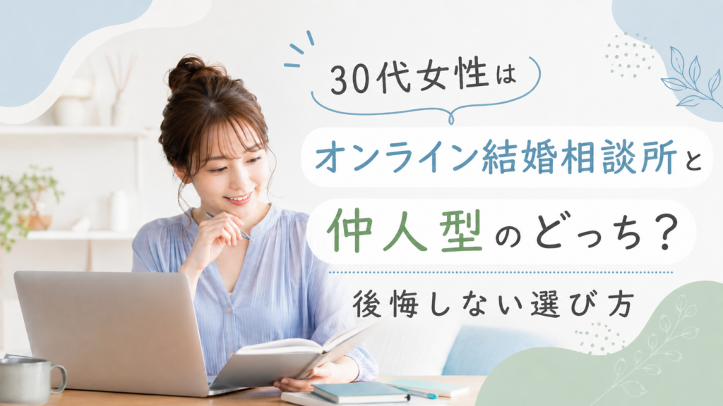 オンライン結婚相談所と仲人型を比較する30代女性