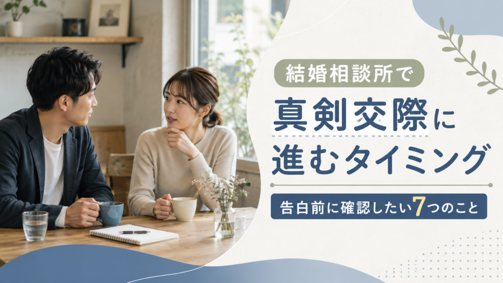 結婚相談所で真剣交際に進むタイミングを確認する婚活女性