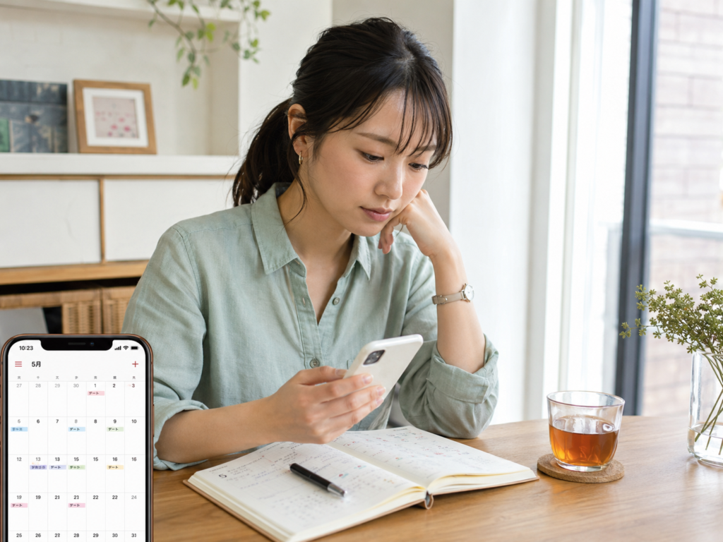 仮交際のデート回数を振り返り、真剣交際へ進むタイミングを考える女性
