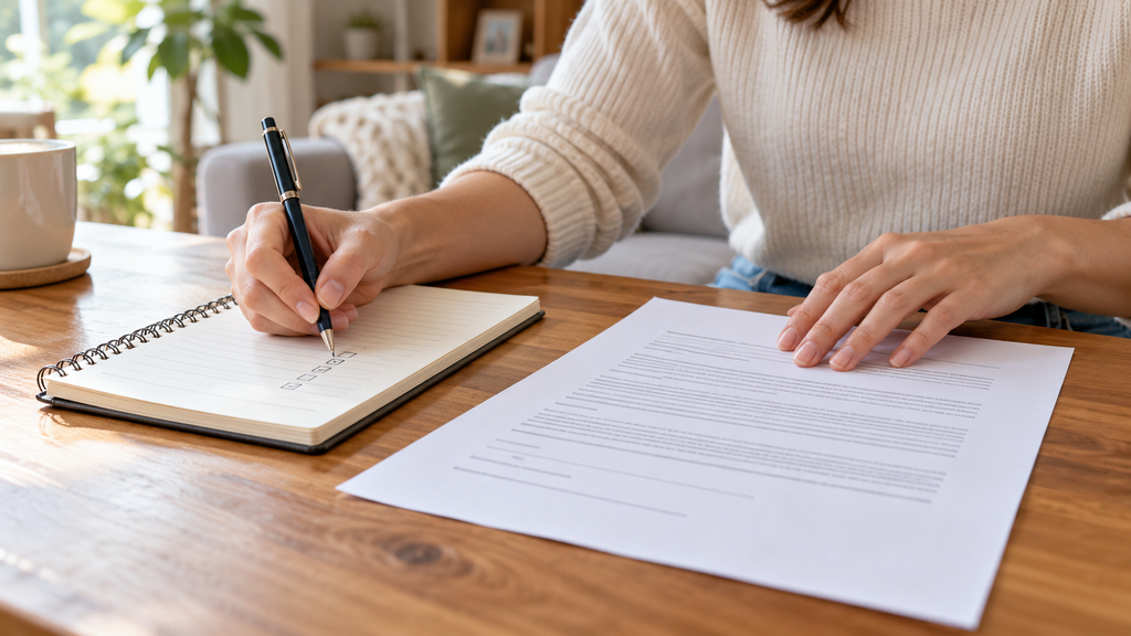 結婚相談所を退会する前に契約内容を確認する様子