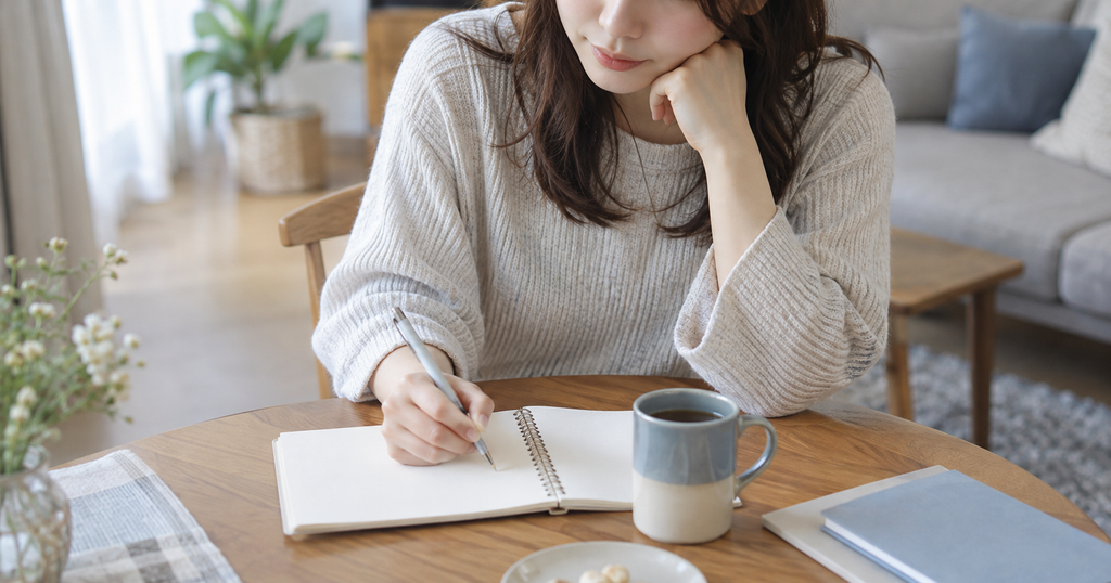 結婚相談所への担当変更依頼メールを考える女性