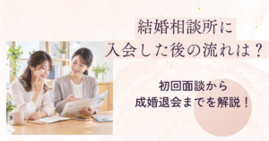 結婚相談所に入会した後の活動の流れを確認する女性